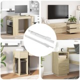 vidaXL Glisieră de sertar 2 pcs Alb 250 mm Oțel 864647