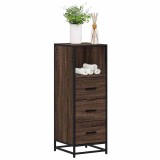 vidaXL Dulap de baie, stejar maro, 35x37,5x100 cm, lemn prelucrat