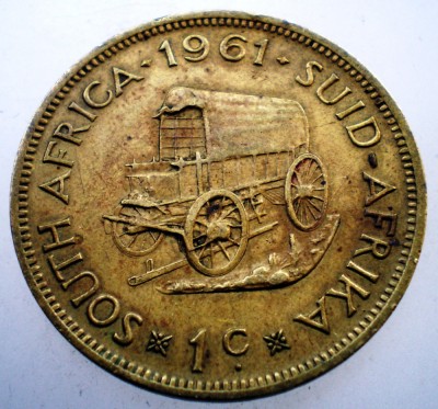 2.094 AFRICA DE SUD 1 CENT 1961 foto