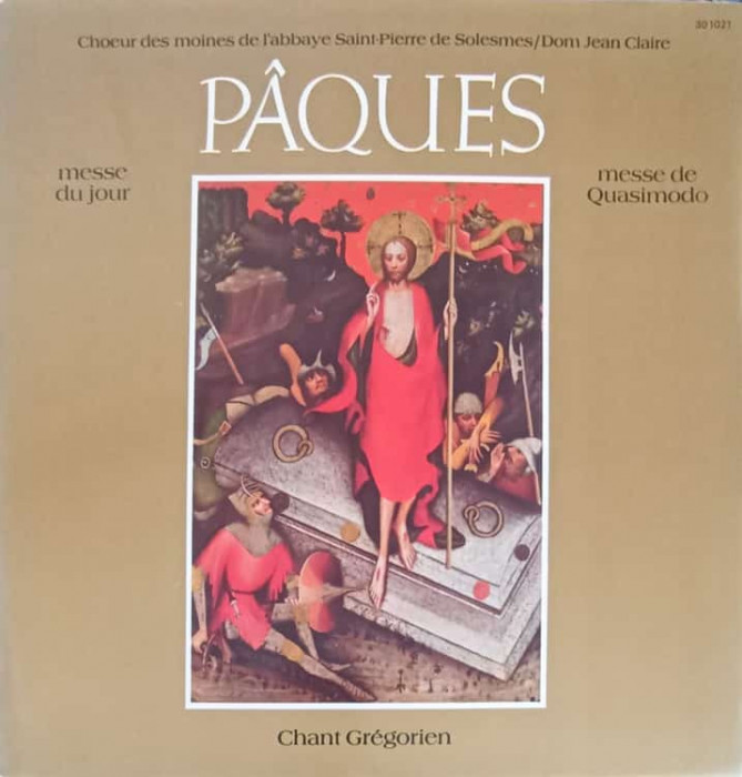 Disc vinil, LP. P&amp;#226;ques - Chant Gregorien (Messe Du Jour. Messe De Quasimodo)-Choeur Des Moines De L&#039;Ab-241948