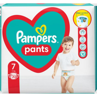 Scutece, Pampers, Active Baby Pants, Mega Box, Marime 7, +17kg, 32 bucati foto