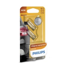 Set 2 becuri fara soclu W5W 12V Philips