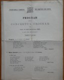 Cumpara ieftin Reuniunea Rom&acirc;nă de C&acirc;ntări din Sibiu; Program pentru concertul ordinar, semnat de soprana Lucia Cosma, 1889