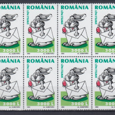 ROMANIA 2003 LP 1609 SFINTELE PASTI BLOC DE 8 TIMBRE MNH