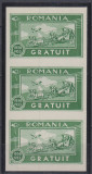 1933 TIMBRU GRATUIT EROARE CADRU STANGA TAIAT LINIE ALBA STRAIF 3 TIMBRE NED MNH, Nestampilat