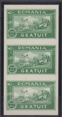 1933 TIMBRU GRATUIT EROARE CADRU STANGA TAIAT LINIE ALBA STRAIF 3 TIMBRE NED MNH