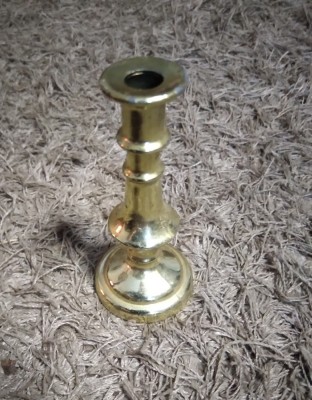 Sfesnic Bronz masiv miniatura 5cm lumanare normala foto