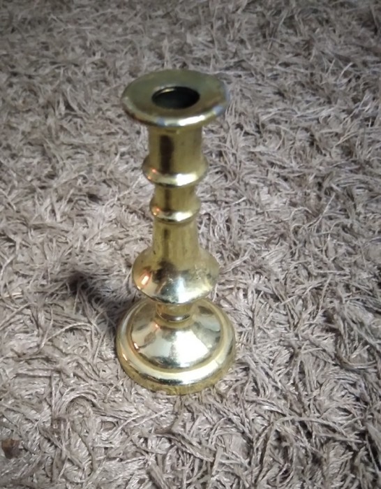 Sfesnic Bronz masiv miniatura 5cm lumanare normala