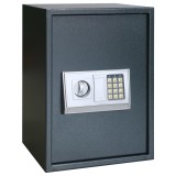 vidaXL Seif electronic digital cu raft Gri &icirc;nchis 35x31x50 cm Oțel