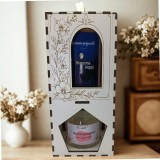Cumpara ieftin Set Cadou Premium Peach Blossom Mireasma Noptii , Esenta Casei A Lumanare Parfumata Artizanala