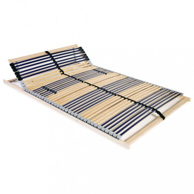vidaXL Bază de pat cu șipci, 42 șipci, 7 zone, 100 x 200 cm foto