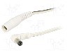 Cablu alimentare DC, DC 5,5/2,1 soclu, DC 5,5/2,5 mufa, alb, 1,5m, WEST POL - A25-C21-T050-150WH