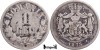 Moneda Argint 1 Leu 1873 Carol I, Regatul Rom&acirc;niei, KM 10. Argint 835
