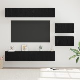 vidaXL Bibliotecă TV 6 pcs Stejar negru 80 x 30 x 30.5 cm
