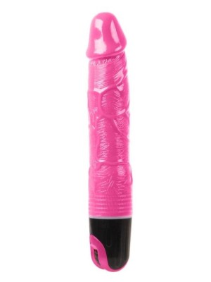 Vibrator Realistic Vibe Multispeed, TPR, Roz, 23.5 cm foto