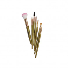 Pensule machiaj, Makeup Brush, 7 pensule, Verde