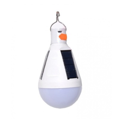 Bec elSales ELS-BL7 cu LED 7 W si incarcare solara , 6500 k , agatatoare metalica , alb foto