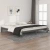 VidaXL Cadru de pat, gri, 200x200 cm, lemn masiv de pin