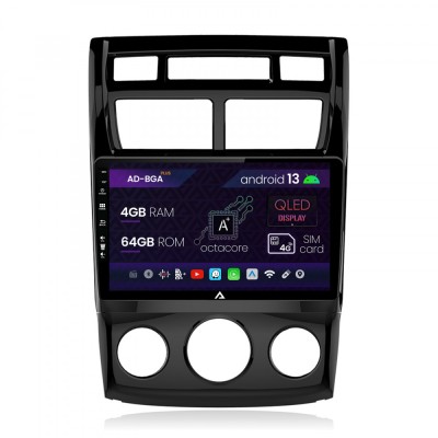 Navigatie Kia Sportage (2005-2010) M AC, Android 13, A-Octacore 4GB RAM + 64GB ROM, 9 Inch - AD-BGA9004+AD-BGRKIT148S foto