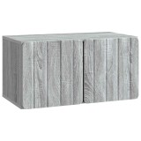 vidaXL Oglindă TV montată pe perete Sonoma gri 59,5 x 31 x 30 cm 898371