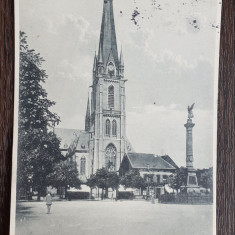 (208) CARTE POSTALA GERMANIA - OBERHAUSEN - VECHEA PIATA CU BISERICA - 1912