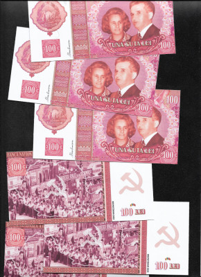 Bancnota fantezie comunista 100 lei foto