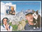 Sao Tome si Principe 2009 - Pisici și stăp&acirc;nii lor - Elizabeth Taylor, Bill Clinton, David Bowie, Colita, MNH