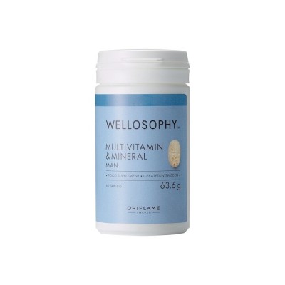 Multivitamine si minerale pentru barbati Wellosophy, fara gluten, pentru vegetarieni, 60 tablete, 63,6 gr foto