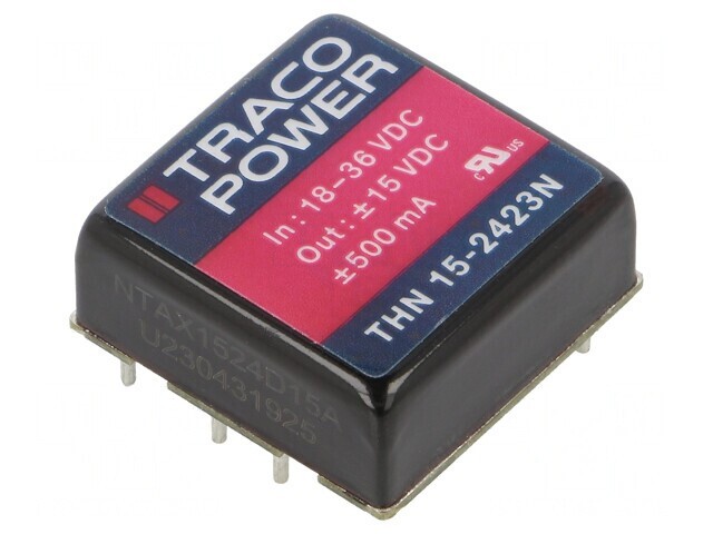 Convertor DC/DC 15W 18-36V la &plusmn;15V