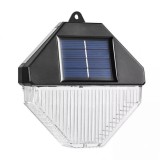 Lampa solara, cu prindere pe perete, cu senzor de lumina, impermeabila, lumina alba, alb/negru