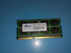 Memorie laptop DDR3 2Gb 1333Mhz PC3-10600S ASint foto