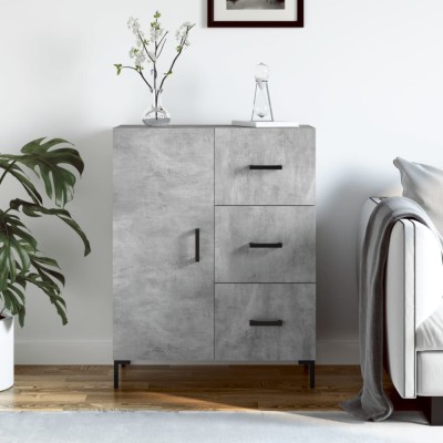 vidaXL Servantă, gri beton, 69,5x34x90 cm, lemn compozit 827920 foto