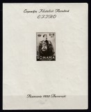 ROMANIA 1932 LP 101 EXPOZITIA FILATELICA EFIRO COLITA NEDANTELATA GUMA ORIGINALA SARNIERA STARE CONFORM FOTO
