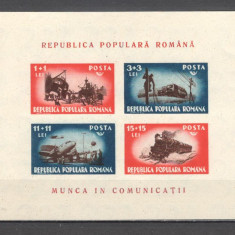 Romania.1948 Munca in comunicatii-Bl. CR.64