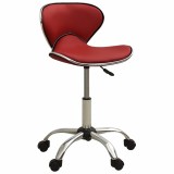 Cumpara ieftin Scaun pentru salon spa, rosu, piele ecologica