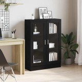 Gossi dulap cu carti stejar negru 82,5x30,5x115 cm lemn prelucrat