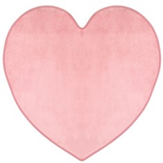Covoras de joaca decorativ pentru copii, Herum&amp;reg;, in forma de inima, cu suprafata anti-alunecare, Roz, 90 x 90 cm foto