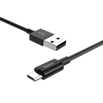 HOCO - Cablu de date (X23 Skilled) - USB-A la Micro-USB, 15W, 3A, 1.0m - Negru foto