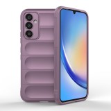 Husa pentru samsung galaxy a34 5g, antisoc, margini cu striatii, design minimalist, purple