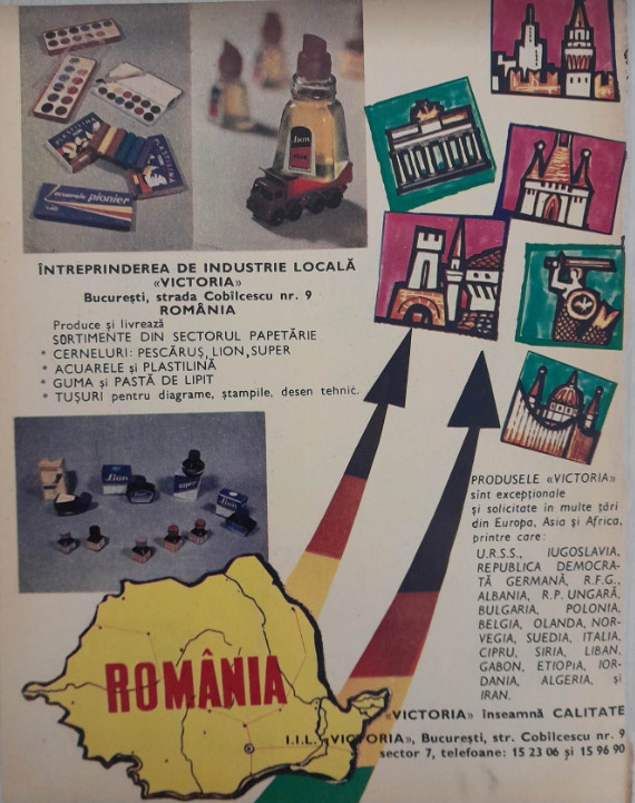 1972 Reclama Intrepr VICTORIA tus plastilina cerneala comunism 26 x 20  Bucuresti | Okazii.ro