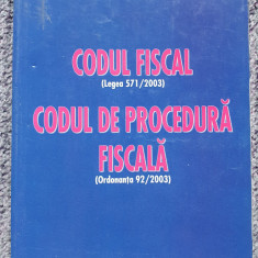 Codul fiscal (legea 571/2003), codul de procedura fiscala (92/2003), 370 pag