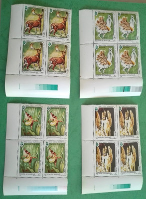 TIMBRE ROMANIA LP 1381/1995 Anul European al Conservarii Naturii -bloc 4 timbre foto