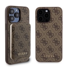 Husa iPhone 15 Pro Max Guess Hardcase Powerbank MagSafe, maro, GUBPM5P15X4GEMGW foto