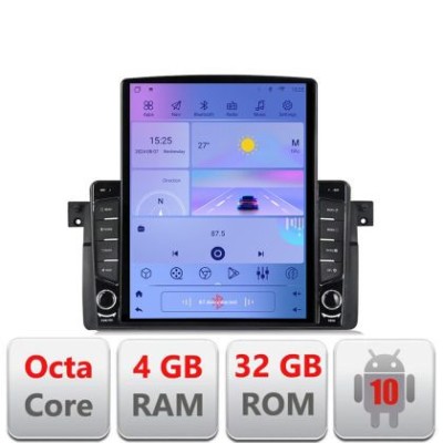 Navigatie BMW Seria 3 E46 G-052 ecran tip TESLA 9.7&amp;quot; cu Android Radio Bluetooth Internet GPS WIFI 4+32GB DSP 4G Octa C CarStore Technology foto