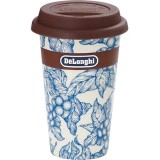 Cana termica De&amp;#039;Longhi Blu Flower, Ceramica, Perete dublu, 300 ml, Delonghi