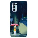 Husa compatibila cu Oppo A74 model Totoro waiting for the bus, Silicon, TPU, Viceversa, Transparent, Carcasa