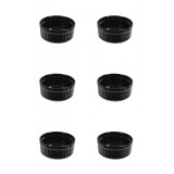 Set boluri, 6 piese, 60 ml, Portelan, Negru