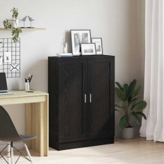 vidaXL Raft pentru Cărți Stejar negru 82.5 x 30.5 x 115 cm