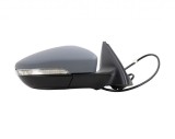 Oglinda exterioara Vw Jetta (1b), 07.2010-, partea Dreapta, culoare sticla crom, sticla convexa, cu carcasa grunduita , cu incalzire, ajustare electr