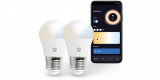 Pachet 2 Becuri LED Garza Smart Wifi Smart, 5,5 W (echivalent cu 40 W incandescenta), E27, CCT, Control prin voce si aplicatie, 2,4GHz - RESIGILAT